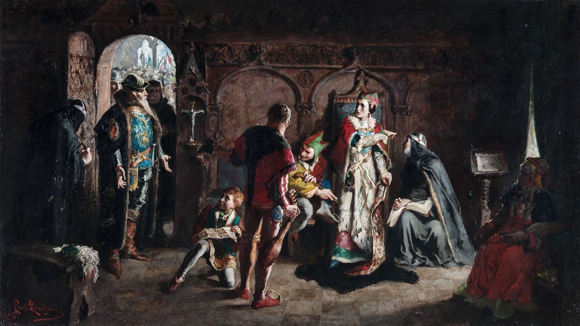 Sten Sture The Elder Frees The Captive Danish Queen Kristina From The Vadstena Monastery by Carl Larsson