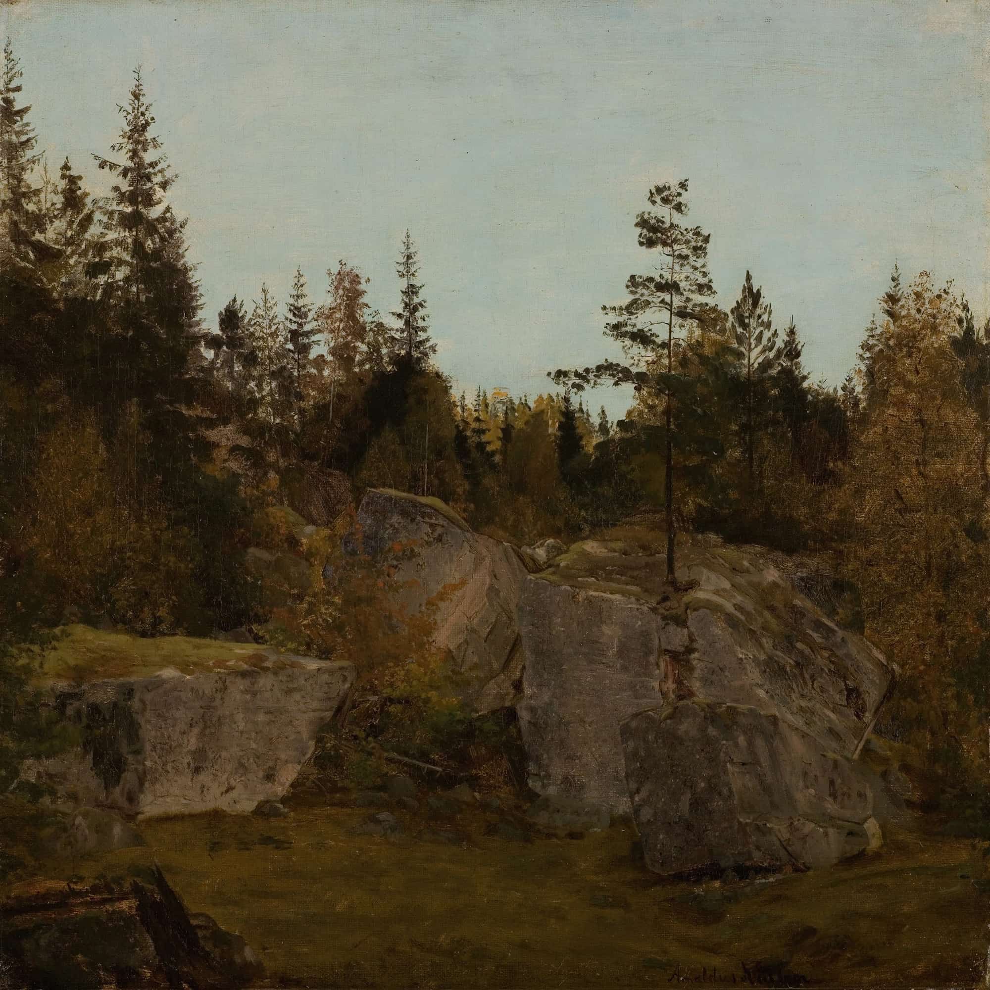 Stenstudie. Bjelland Mandal by Amaldus Nielsen
