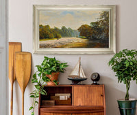 Stepping Stones Bolton Abbey by John Atkinson Grimshaw