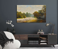 Stepping Stones Bolton Abbey by John Atkinson Grimshaw