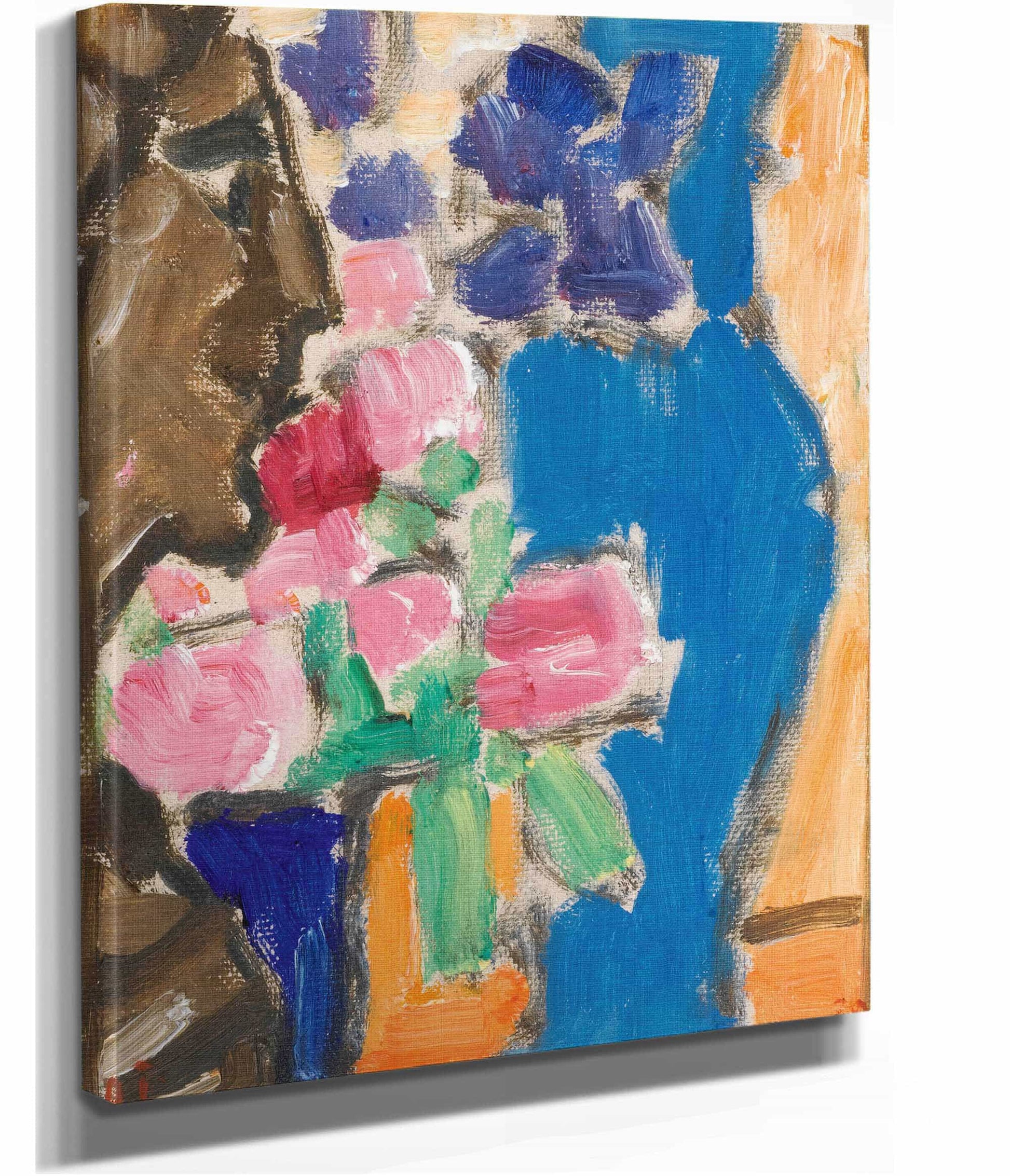 Still Life Flower Still Life With Vase And Figure Semi Profile by Alexej Von Jawlensky