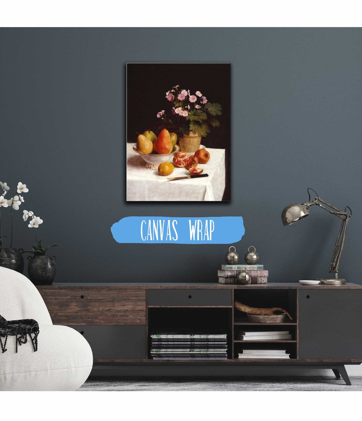 Still Life Primroses Pears And Promenates  by Henri Fantin Latour