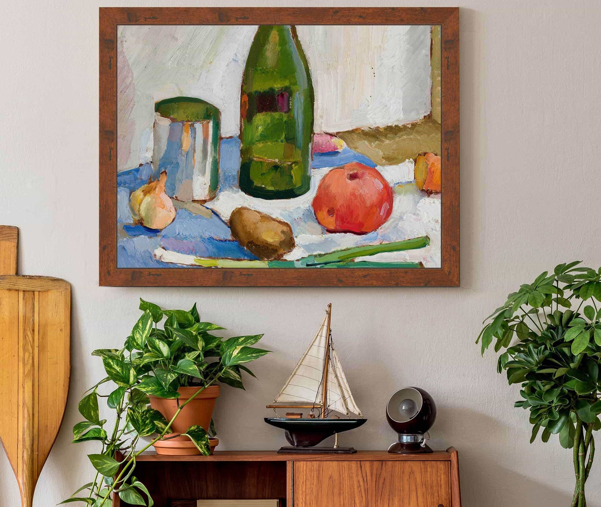 Still Life With A Green Bottle by Zygmunt Waliszewski