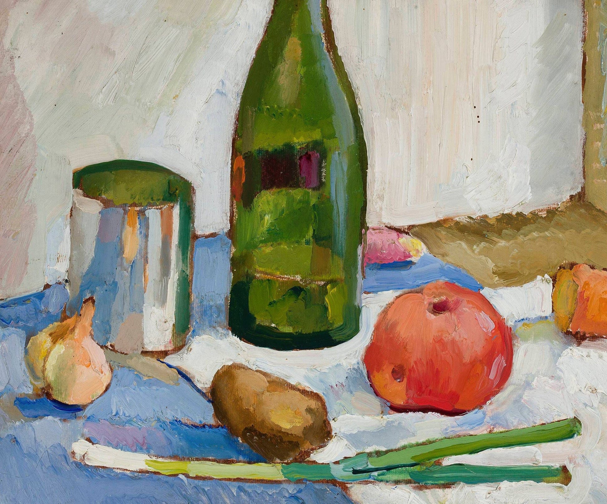 Still Life With A Green Bottle by Zygmunt Waliszewski