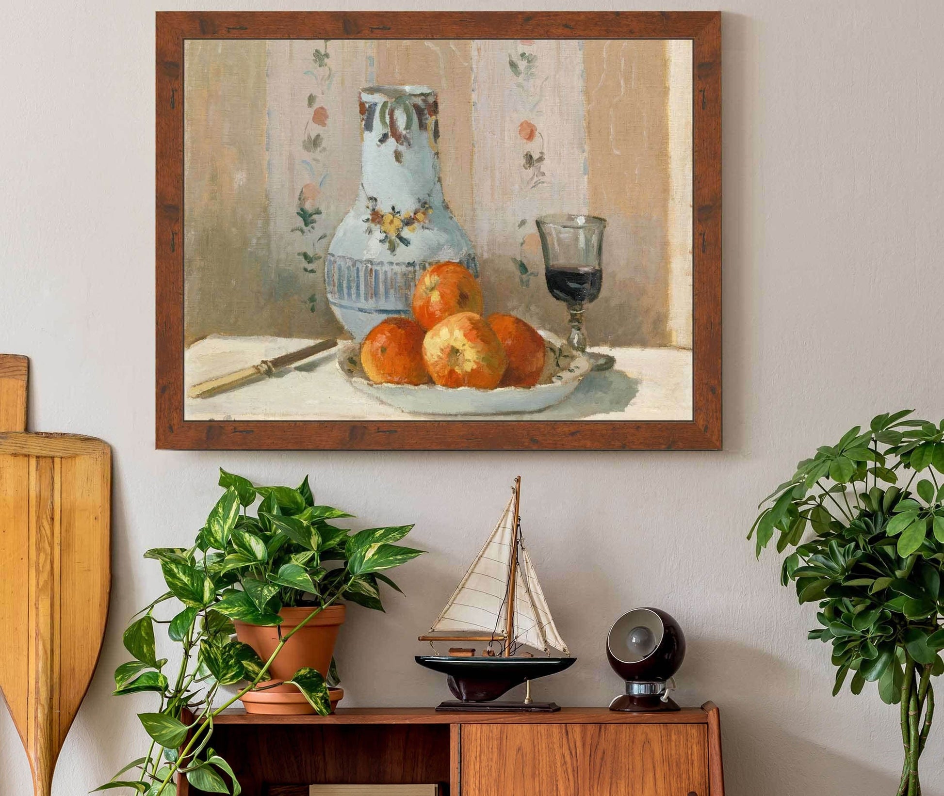 Still Life With Apples And Pitcher by Camille Pissarro