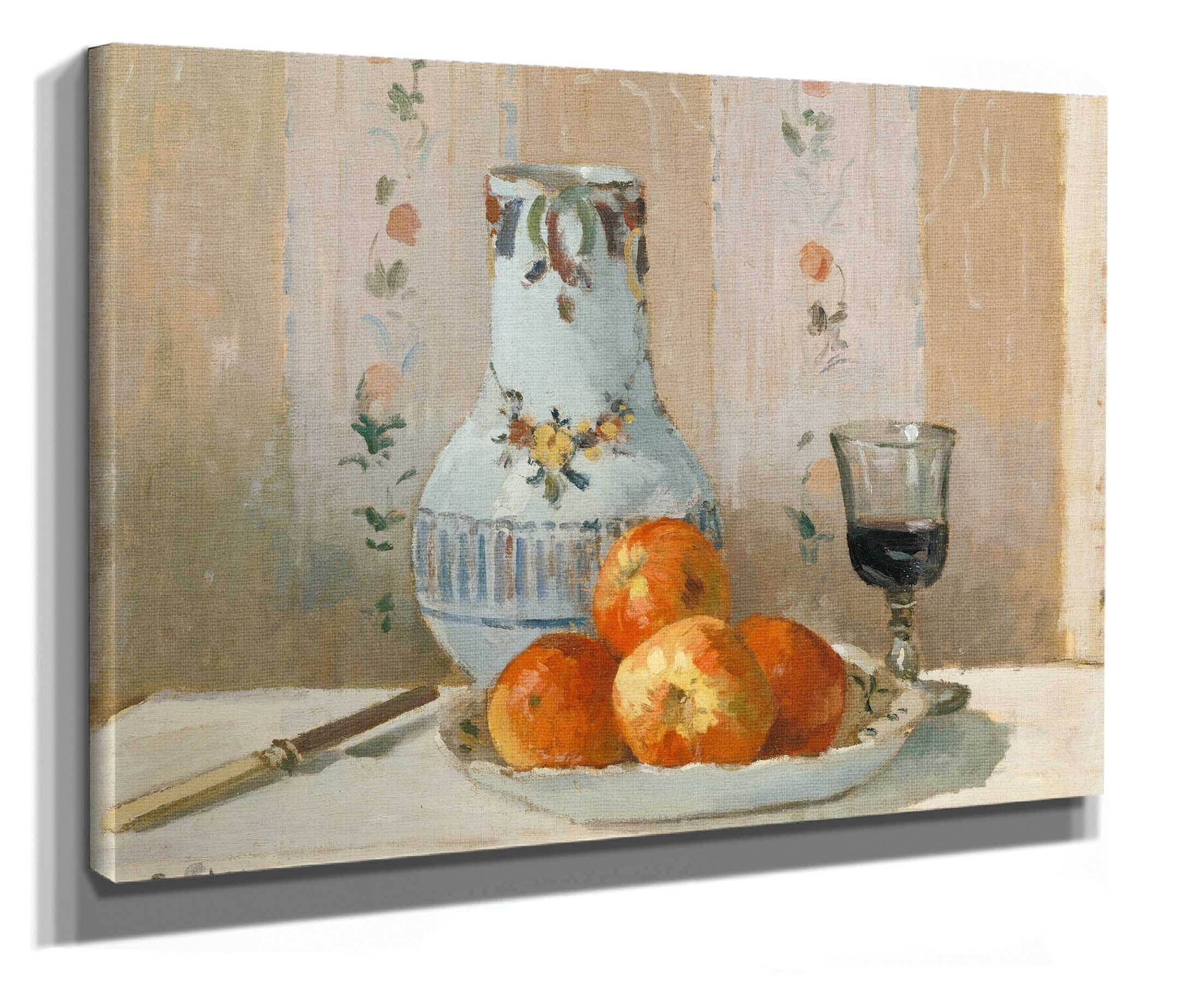 Still Life With Apples And Pitcher by Camille Pissarro