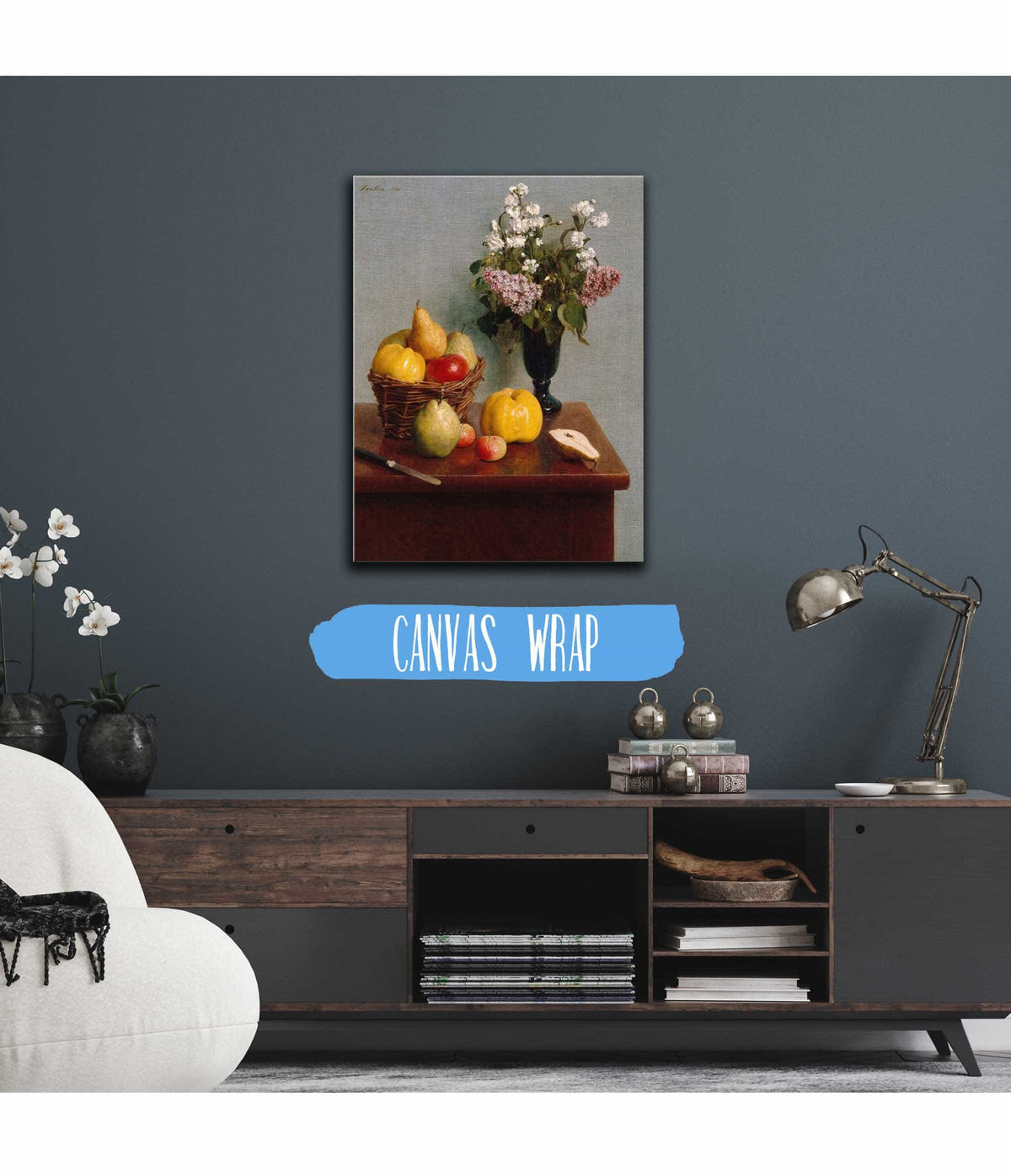 Still Life With Flowers And Fruit by Henri Fantin Latour