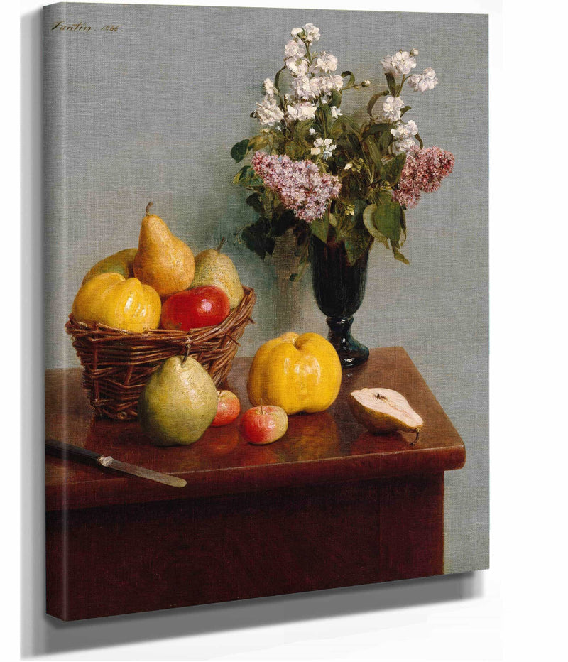 Still Life With Flowers And Fruit by Henri Fantin Latour