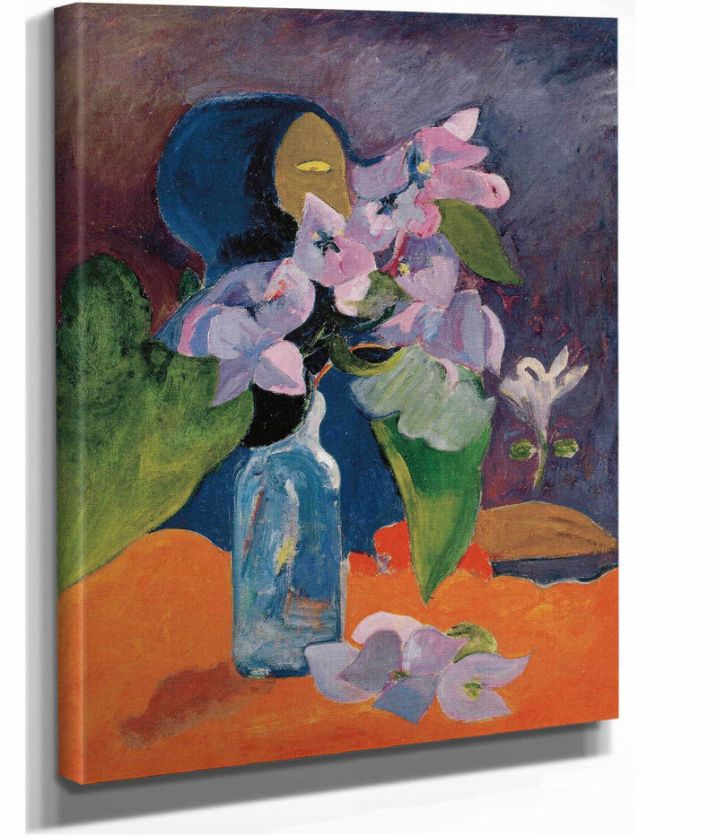 Still Life With Flowers And Idol by Paul Gauguin