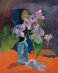 Still Life With Flowers And Idol by Paul Gauguin