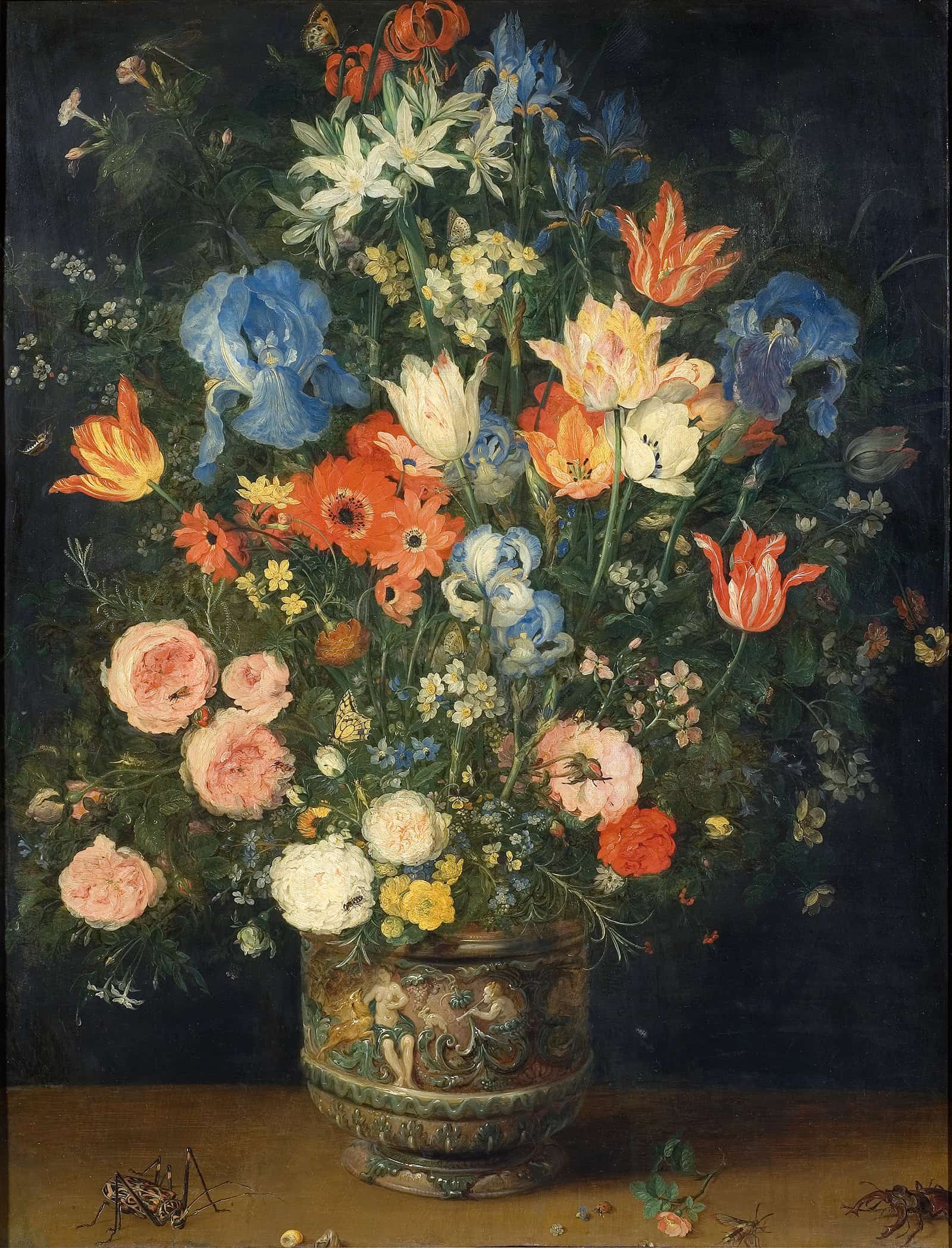 Still Life With Flowers And Insects by Jan Brueghel The Elder