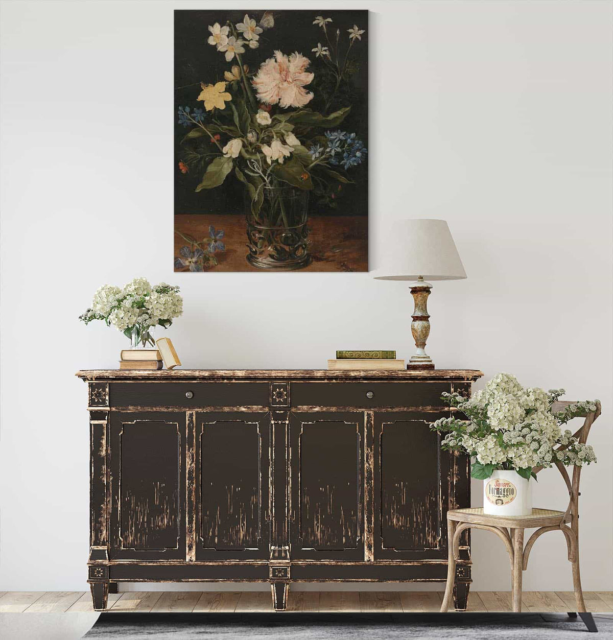 Still Life With Flowers In A Glass C by Jan Brueghel The Younger