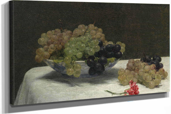 Still Life With Grapes And A Carnation by Henri Fantin Latour