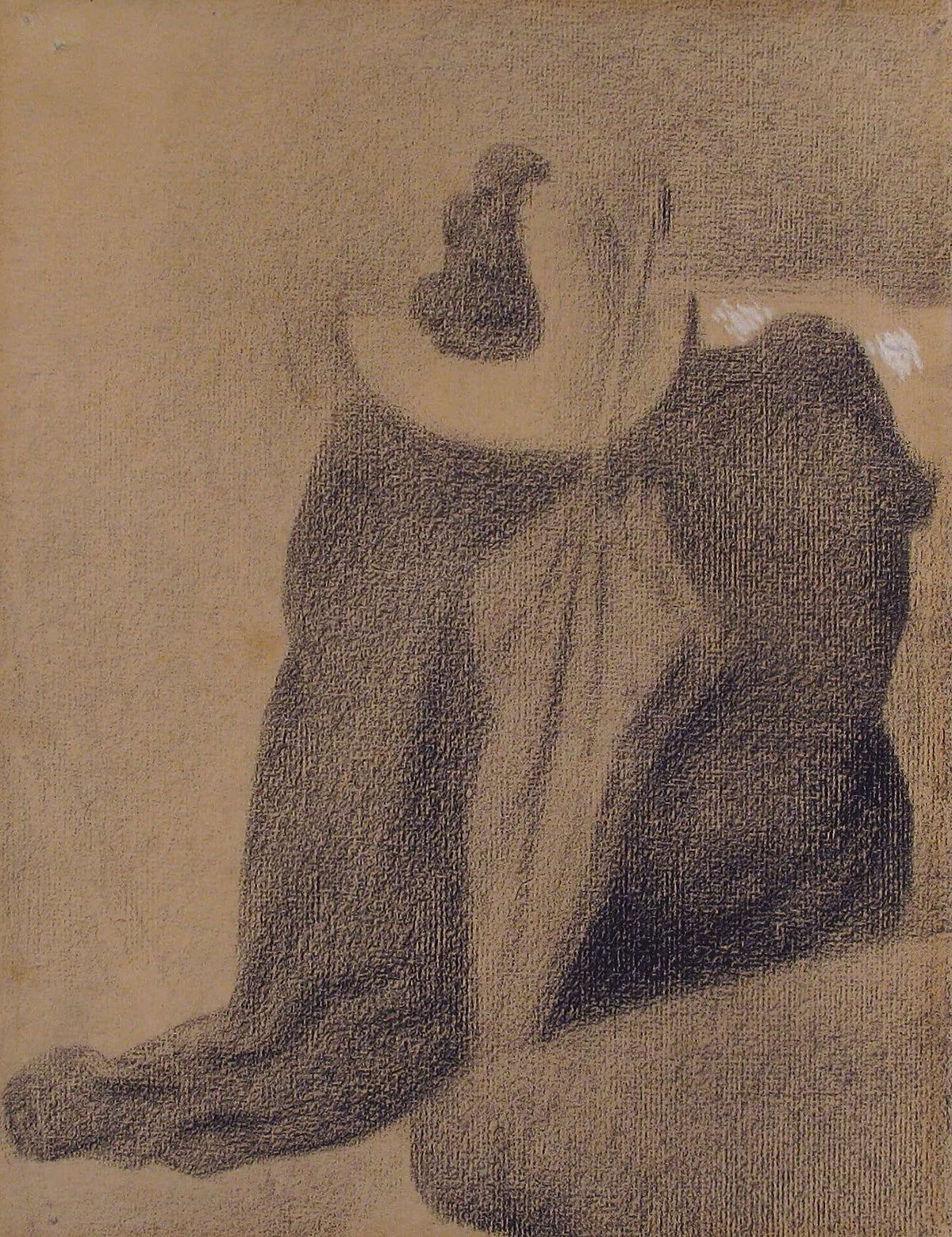 Still Life With Hat Parasol And Clothes On A Chair by Georges Seurat