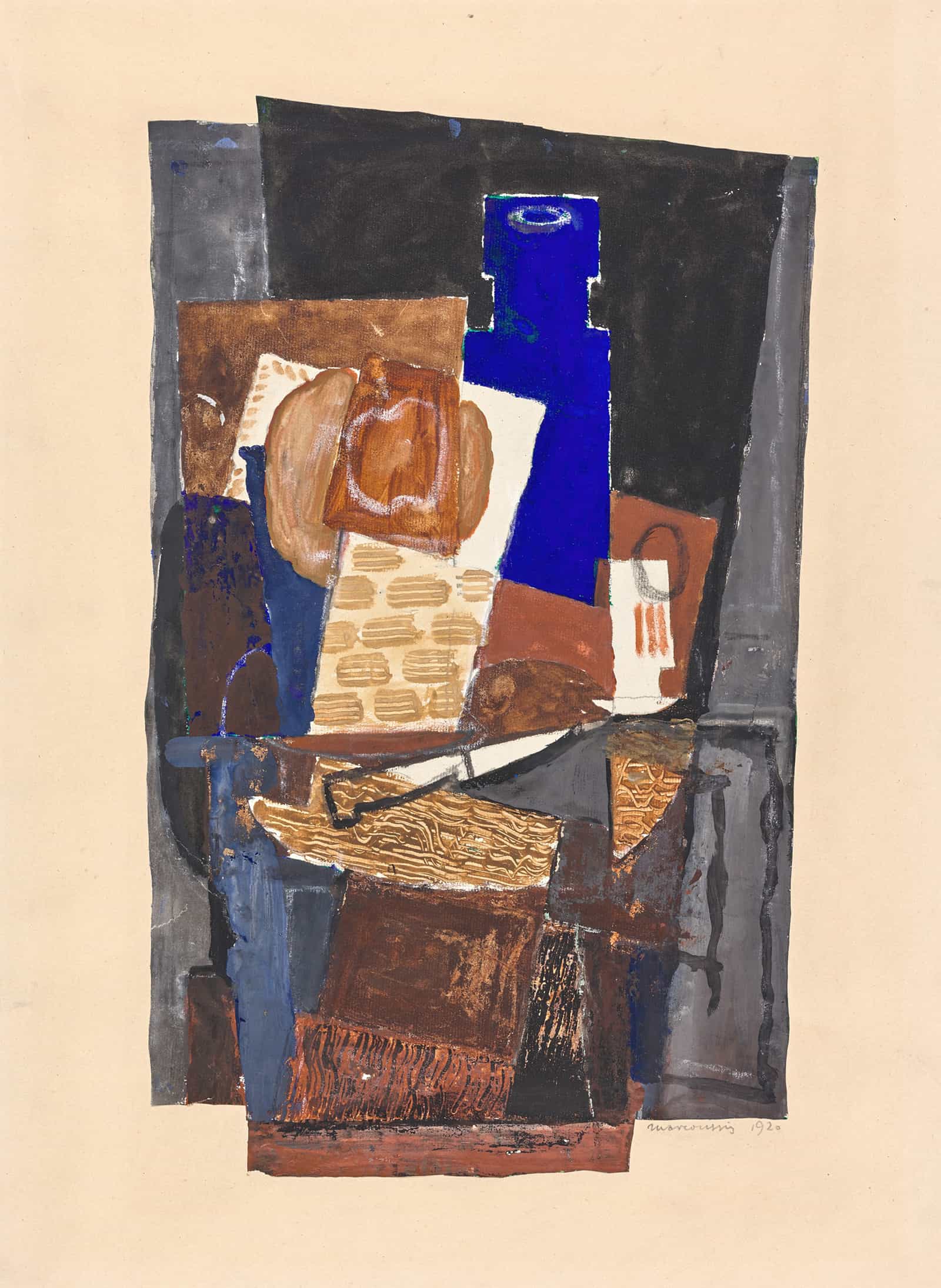 Still Life With Knife by Louis Marcoussis