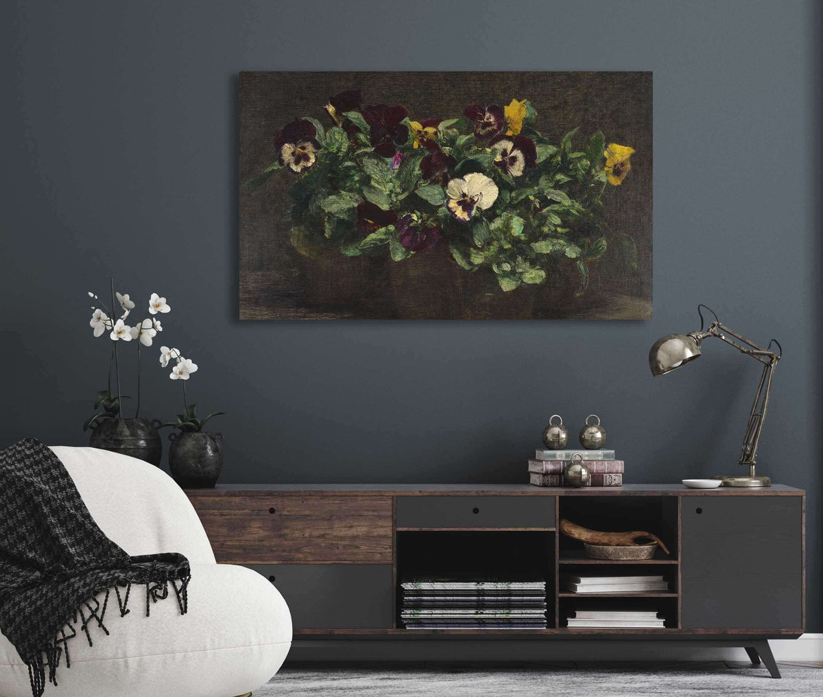 Still Life With Pansies  by Henri Fantin Latour