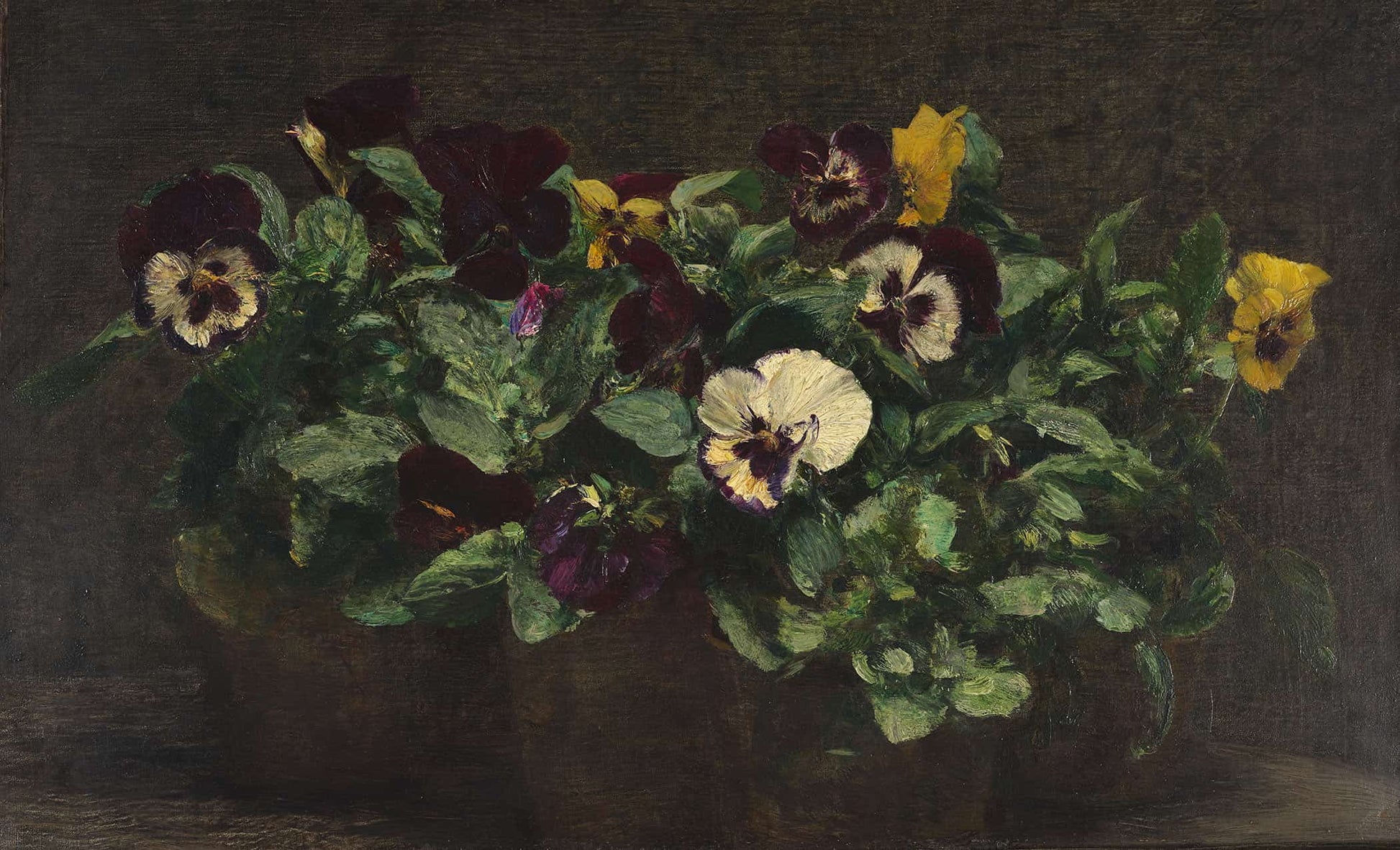 Still Life With Pansies  by Henri Fantin Latour
