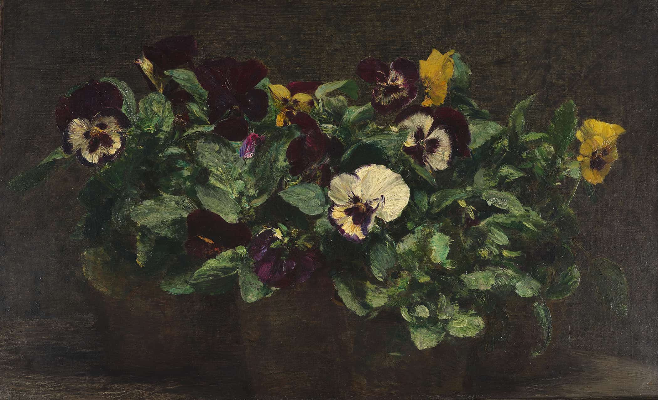 Still Life With Pansies  by Henri Fantin Latour