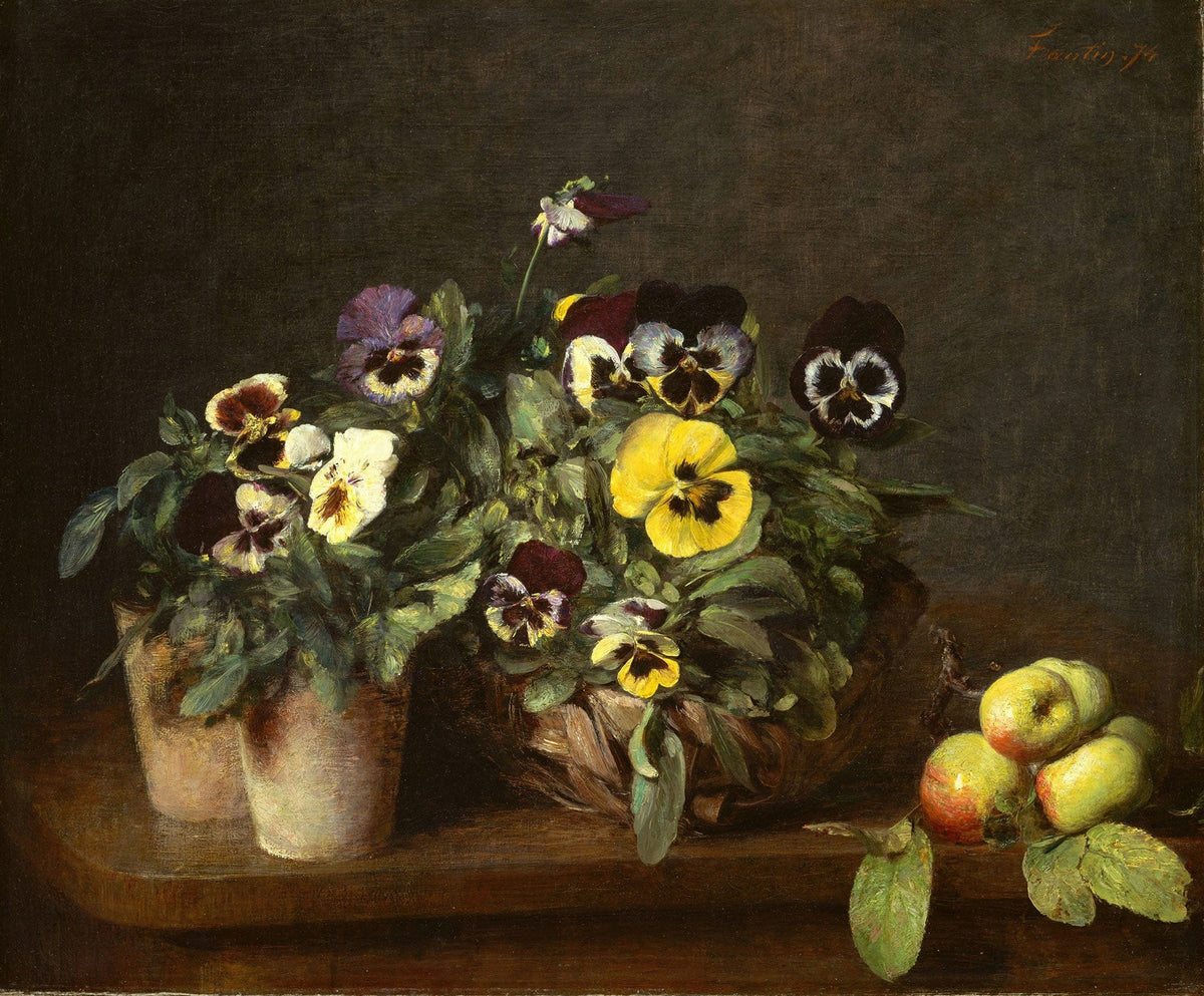 Still Life With Pansies  by Henri Fantin Latour
