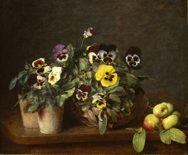 Still Life With Pansies  by Henri Fantin Latour