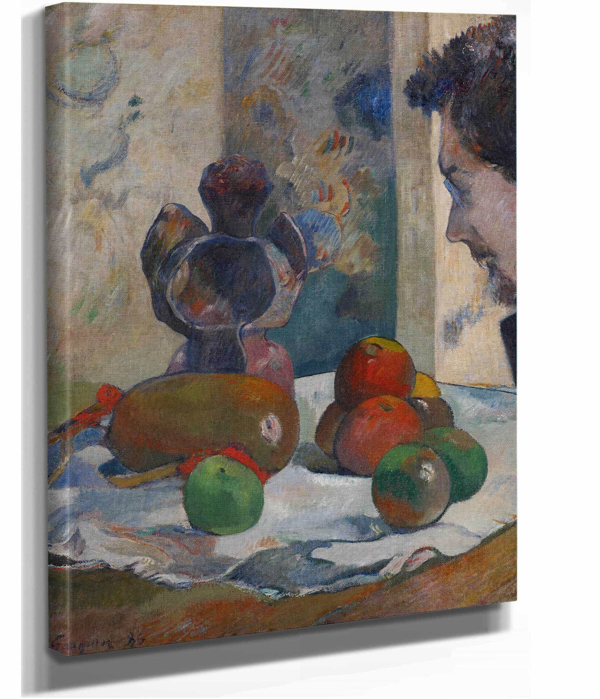 Still Life With Profile Of Laval by Paul Gauguin