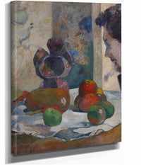 Still Life With Profile Of Laval by Paul Gauguin