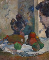 Still Life With Profile Of Laval by Paul Gauguin