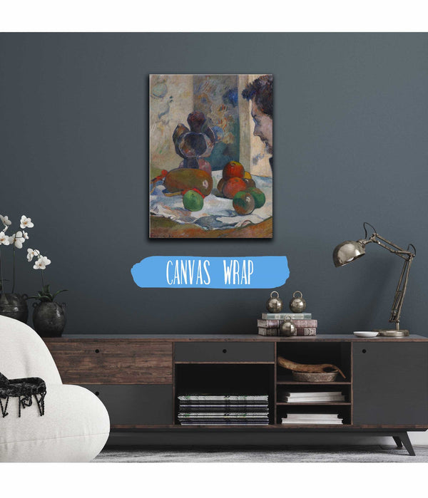 Still Life With Profile Of Laval by Paul Gauguin