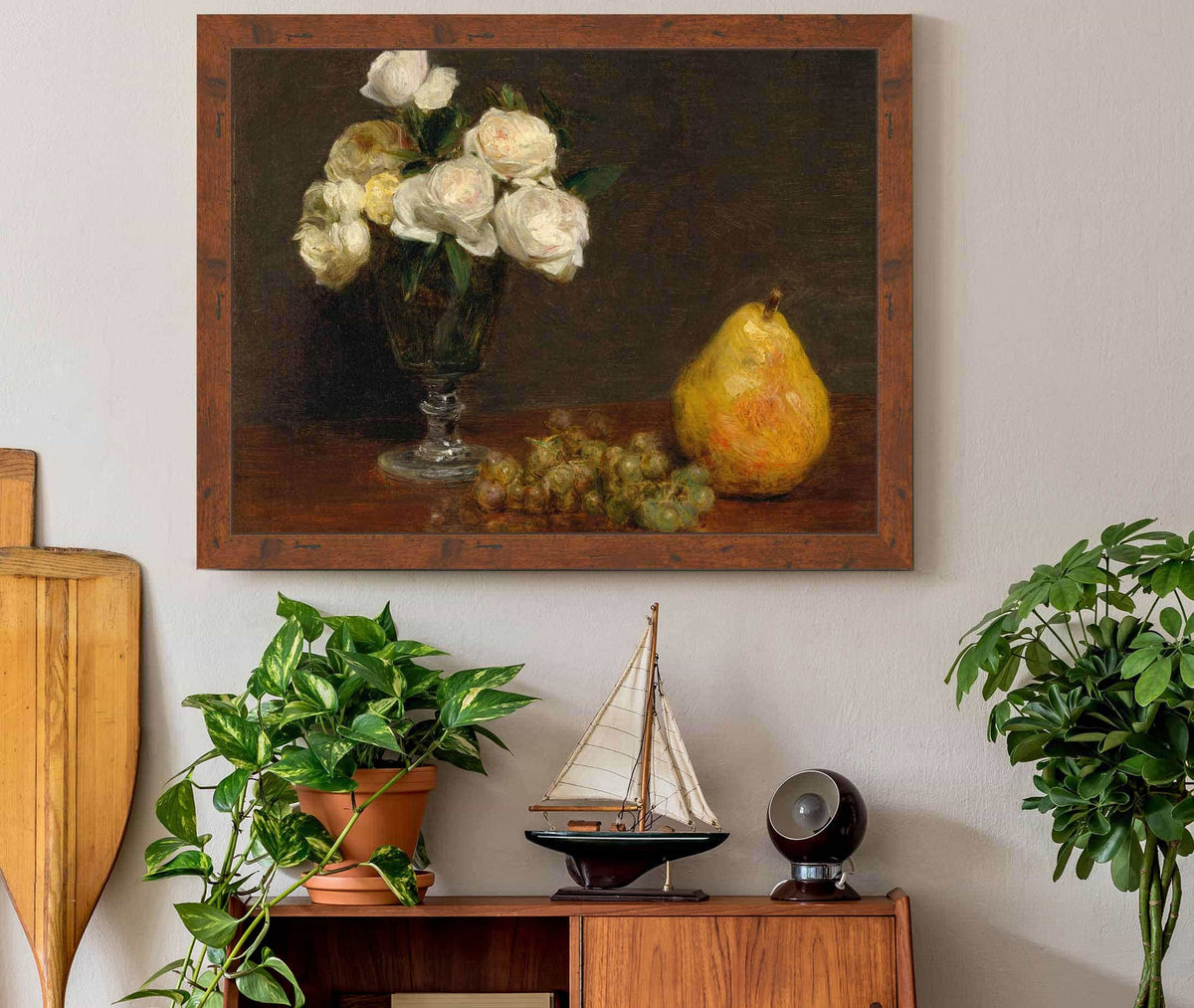 Still Life With Roses And Fruit by Henri Fantin Latour