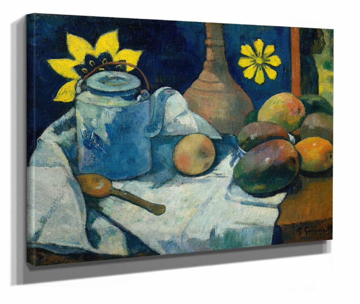 Still Life With Teapot And Fruit by Paul Gauguin
