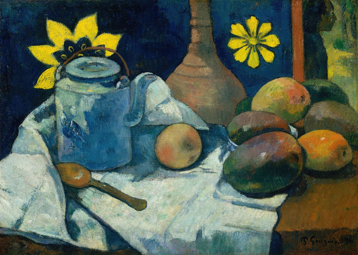 Still Life With Teapot And Fruit by Paul Gauguin