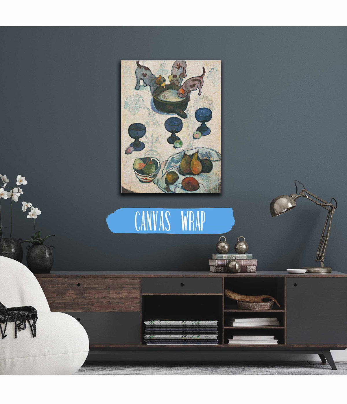 Still Life With Three Puppies by Paul Gauguin