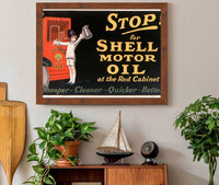 Stop For Shell Motor Oil At The Red Cabinet by Jean Dylen