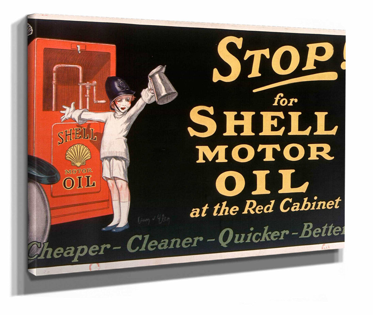 Stop For Shell Motor Oil At The Red Cabinet by Jean Dylen