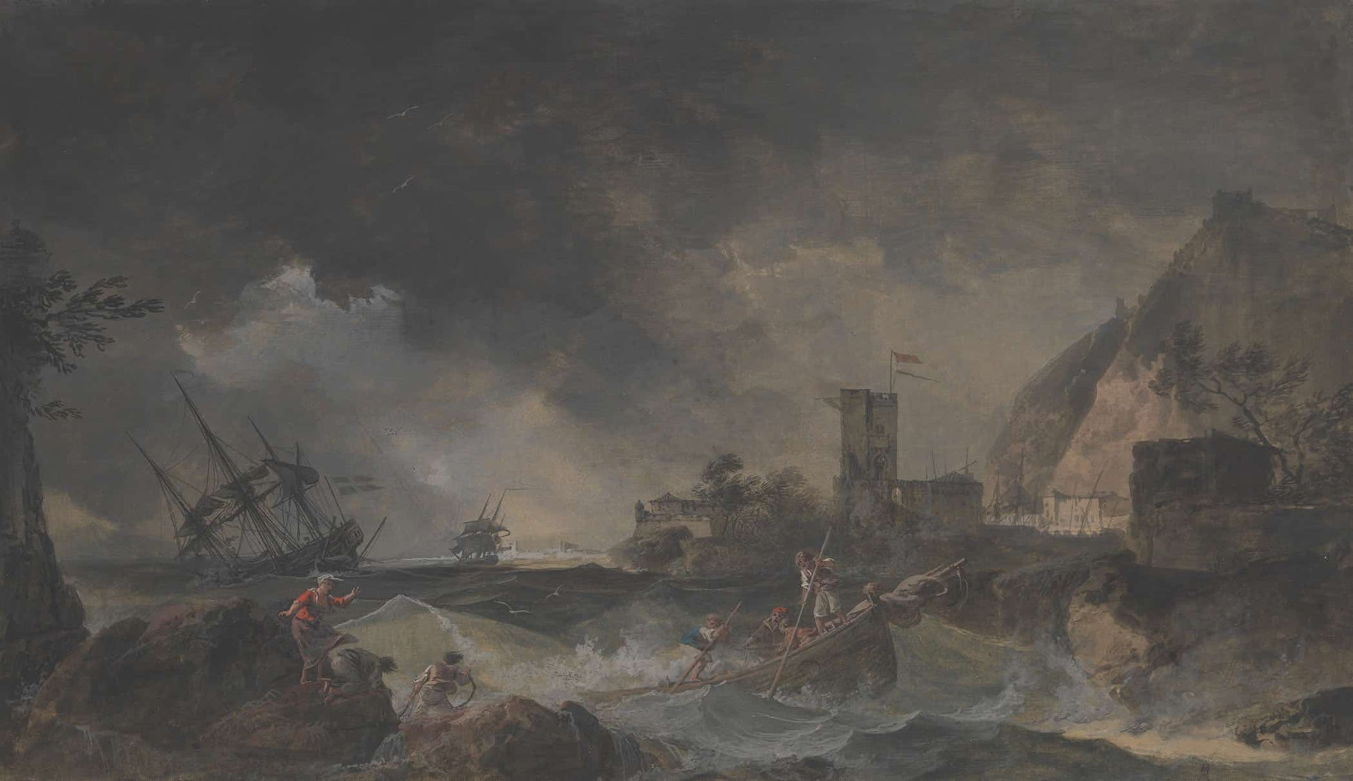 Storm by Claude Joseph Vernet