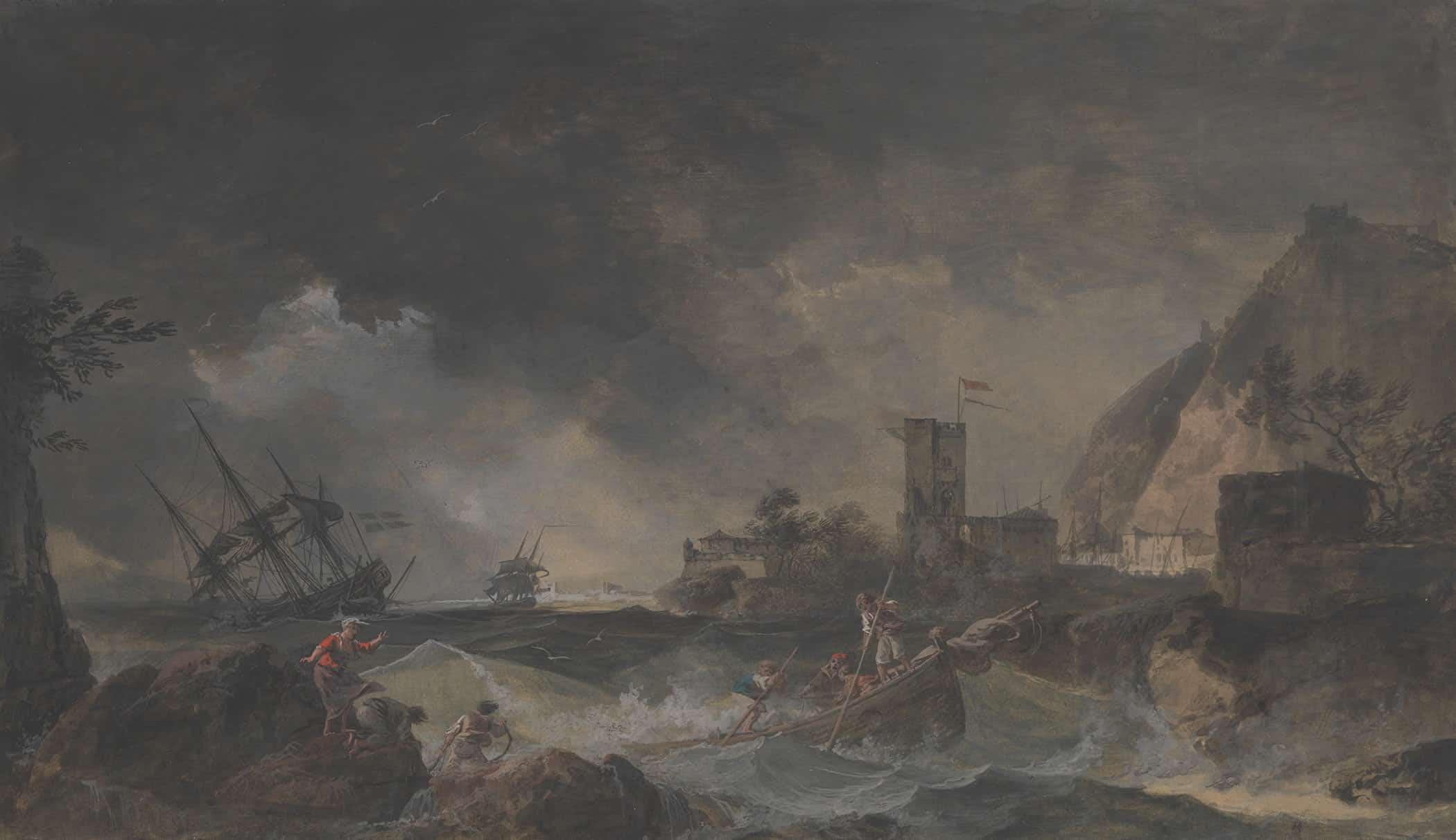 Storm by Claude Joseph Vernet