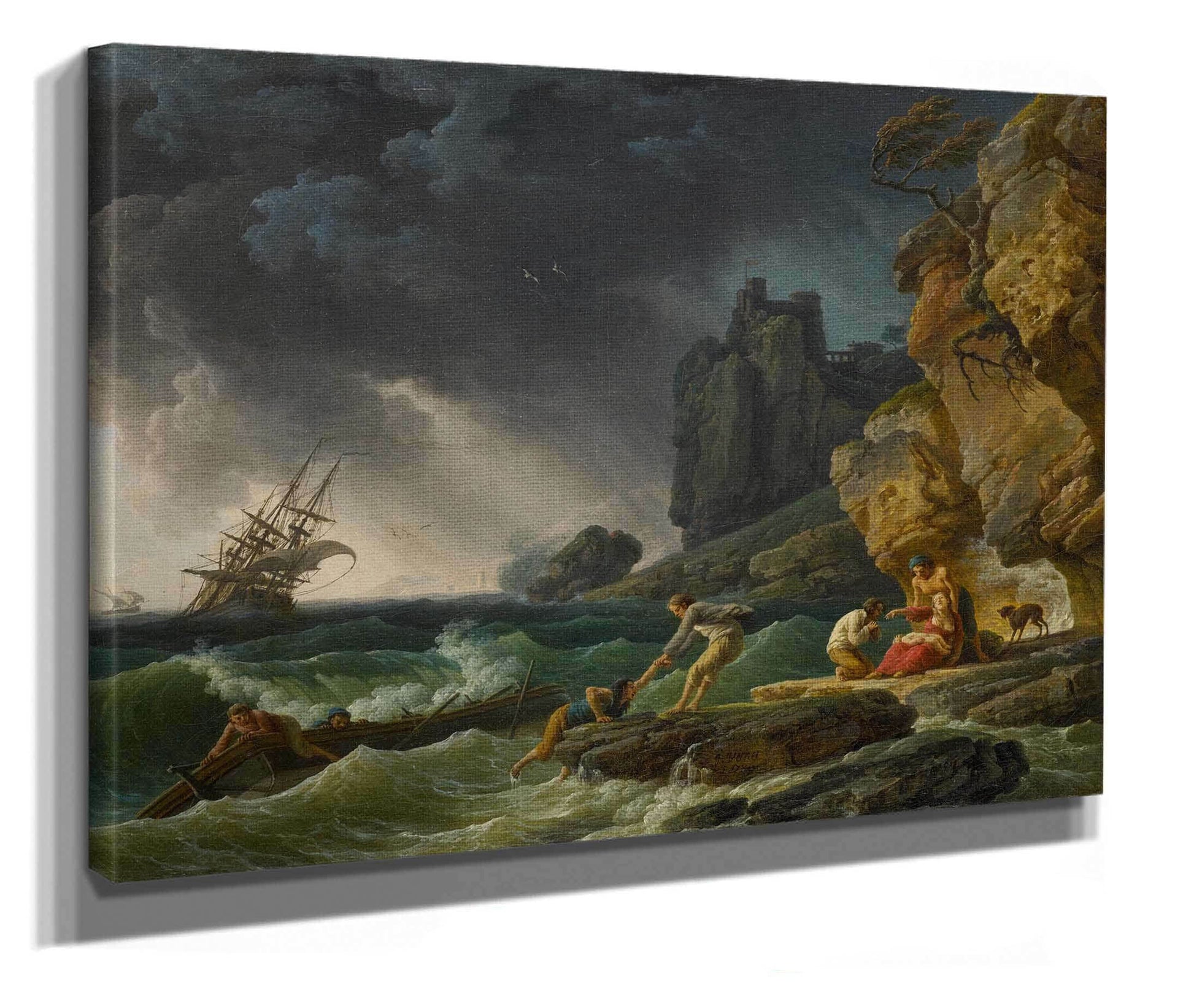 Stormy Seas With Castaways by Claude Joseph Vernet