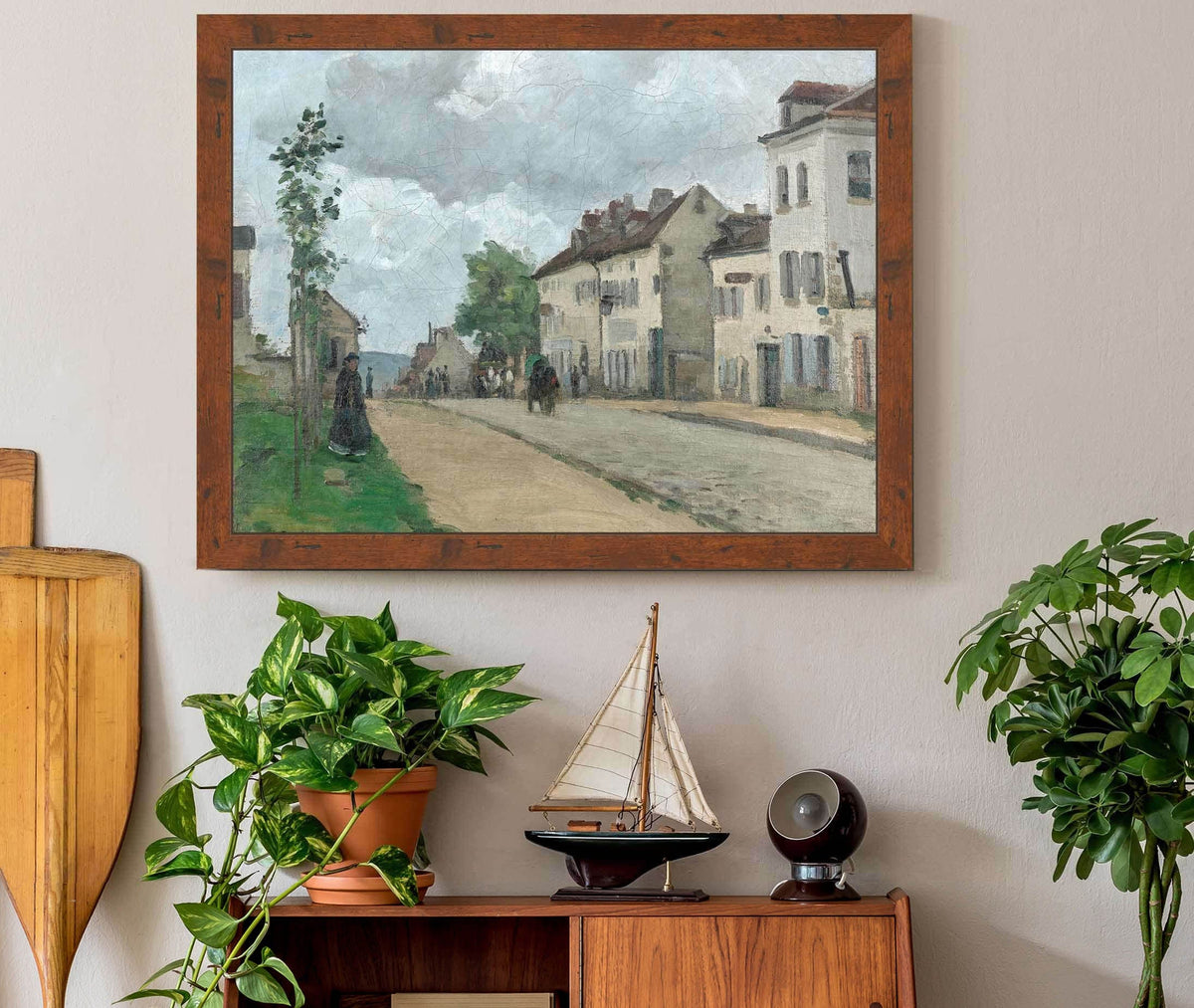 Strabe In Pontoise Rue De Gisors by Camille Pissarro