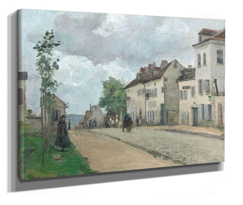 Strabe In Pontoise Rue De Gisors by Camille Pissarro