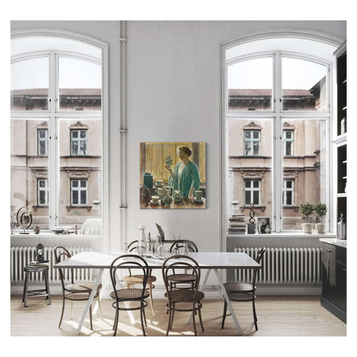 Strawberry Tea Set by Childe Hassam