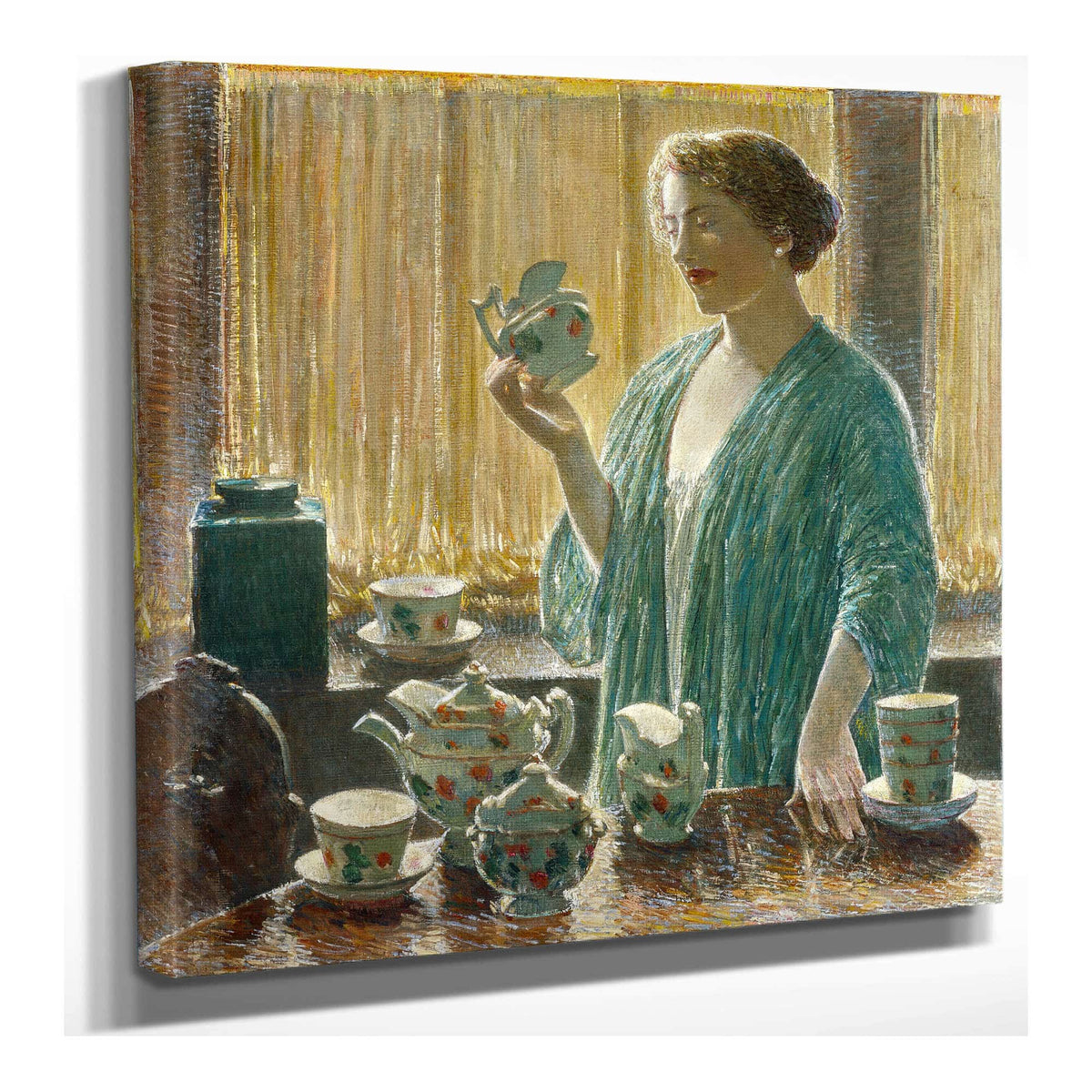 Strawberry Tea Set by Childe Hassam