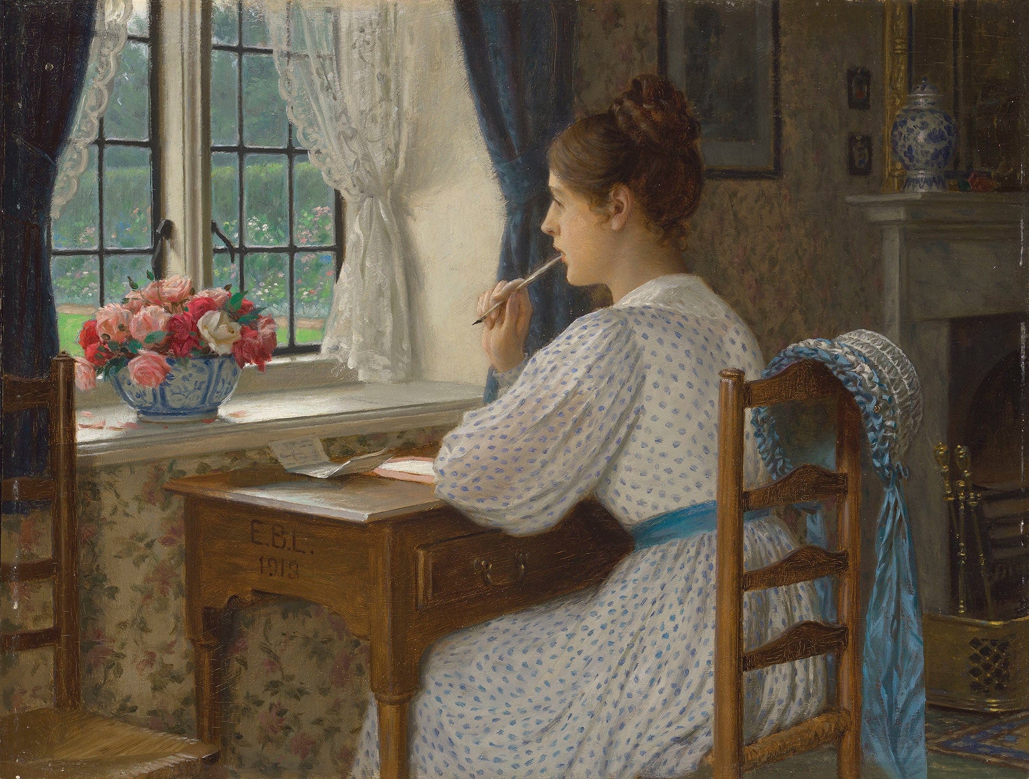 Straying Thoughts by Edmund Blair Leighton