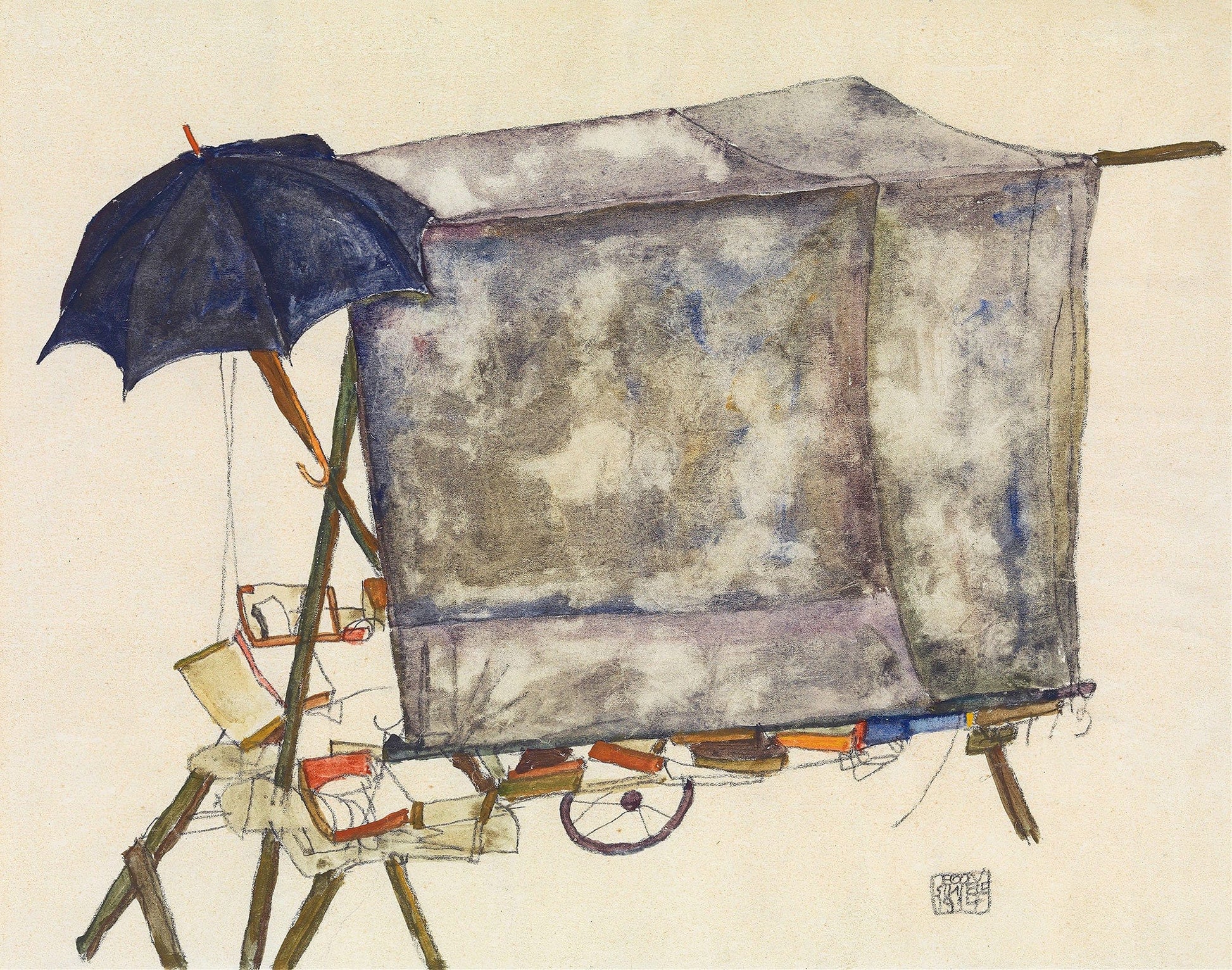 Street Cart by Egon Schiele