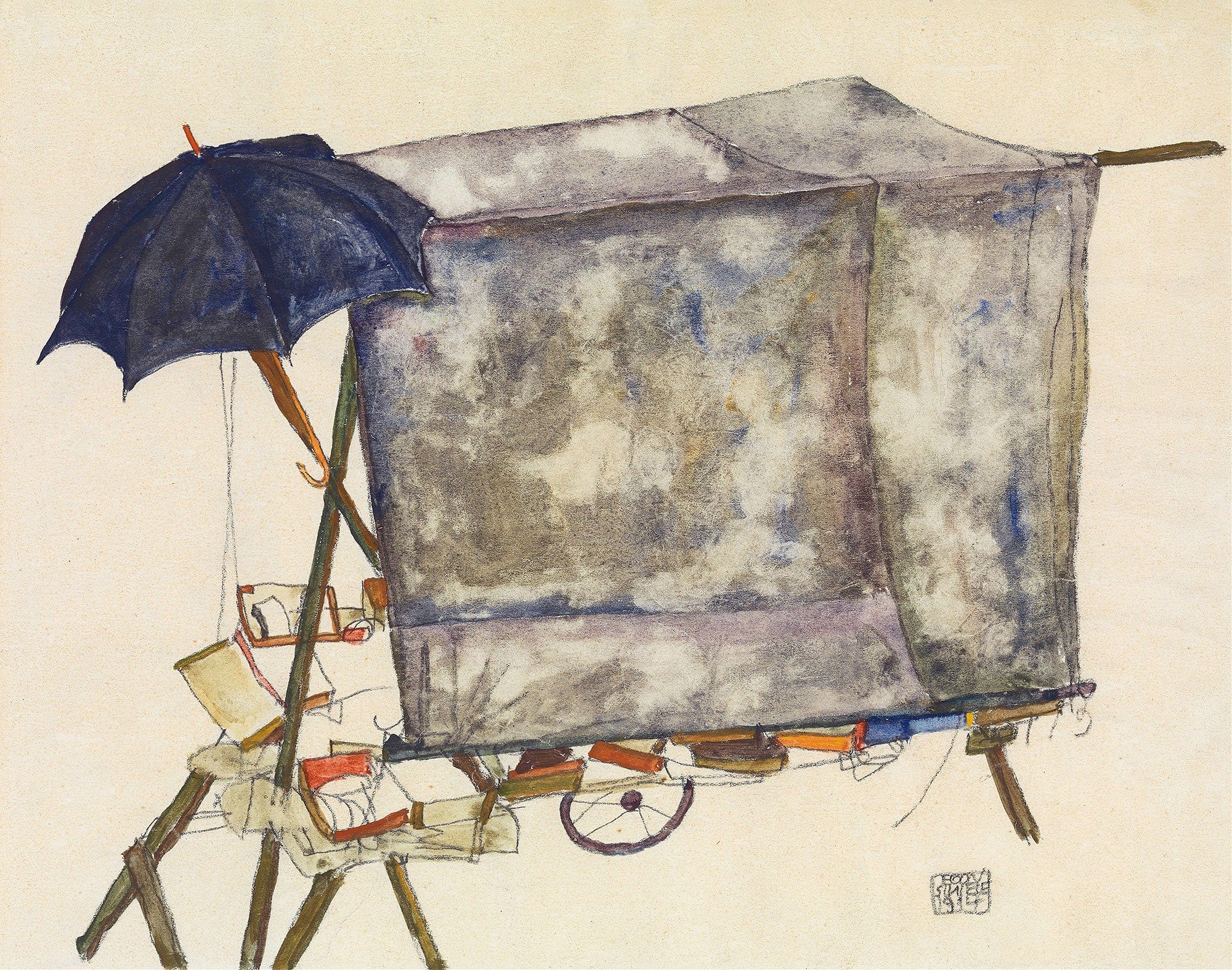 Street Cart by Egon Schiele