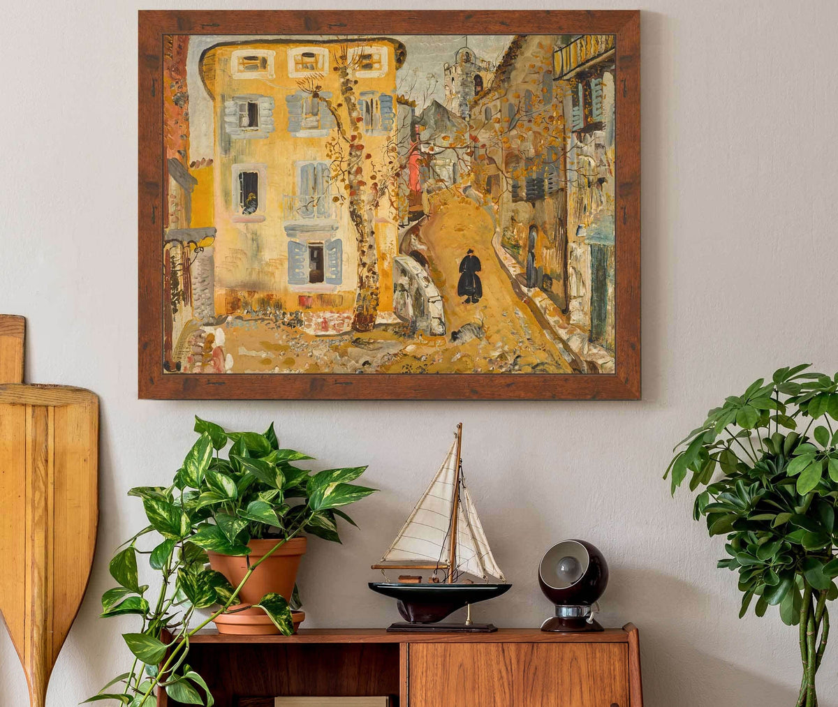 Street Scene In A Provincial Town by Boris Grigoriev