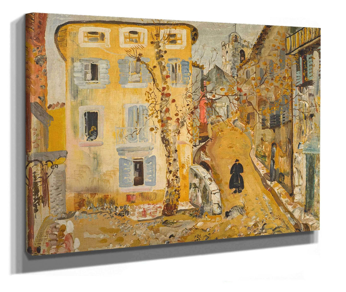 Street Scene In A Provincial Town by Boris Grigoriev