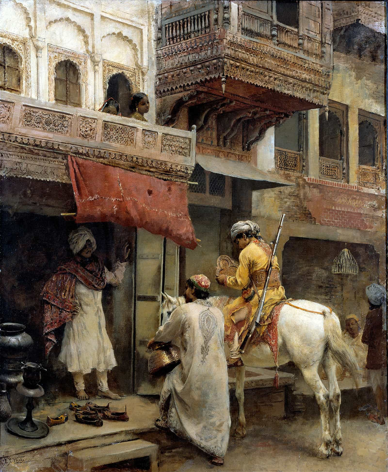 Street Scene In India by Edwin Lord Weeks