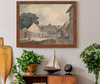 Street Scene Lined With Buildings by Thomas Sully