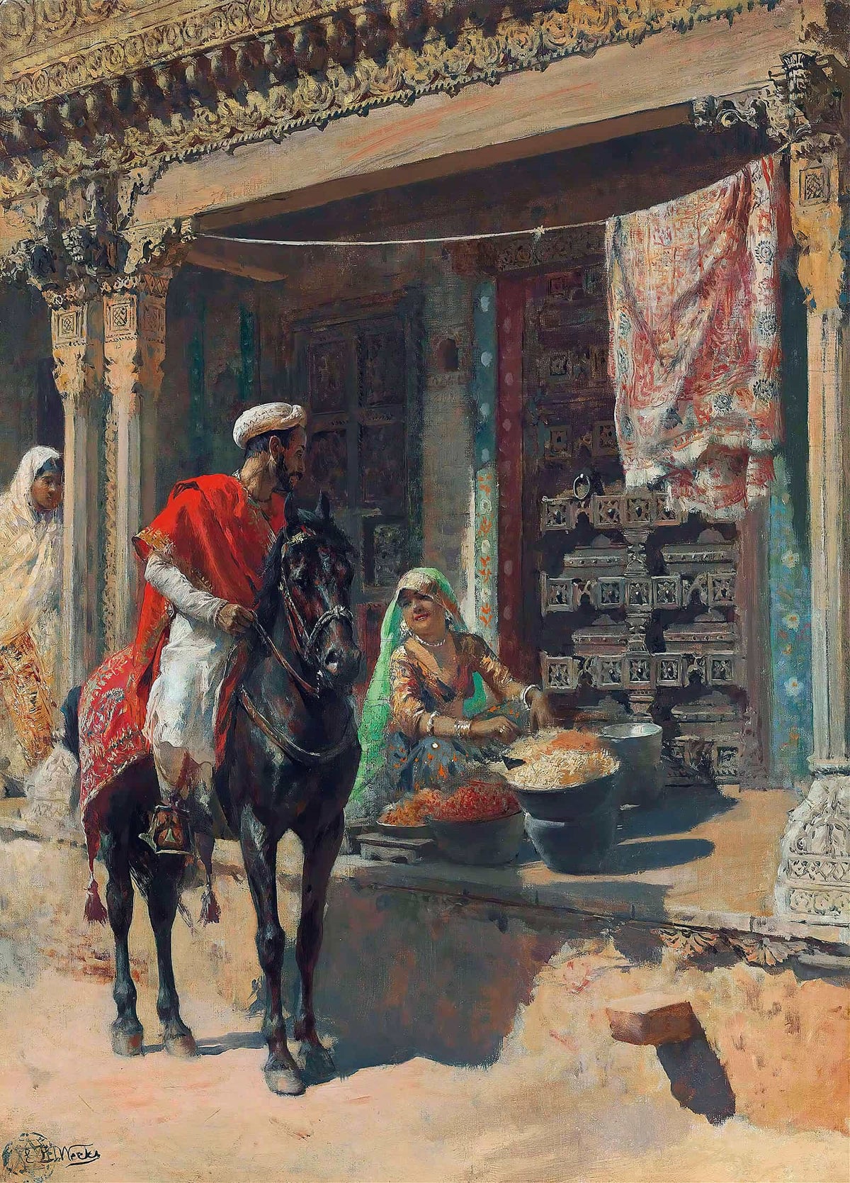 Street Vendor Ahmedabad by Edwin Lord Weeks
