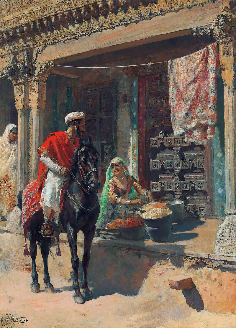 Street Vendor Ahmedabad by Edwin Lord Weeks